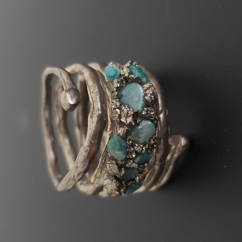 Free People Turquoise Coiled Ring